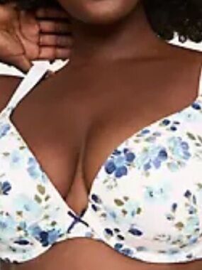 New!!! Lane Bryant Cacique Cotton Padded Plunge Bra 48D